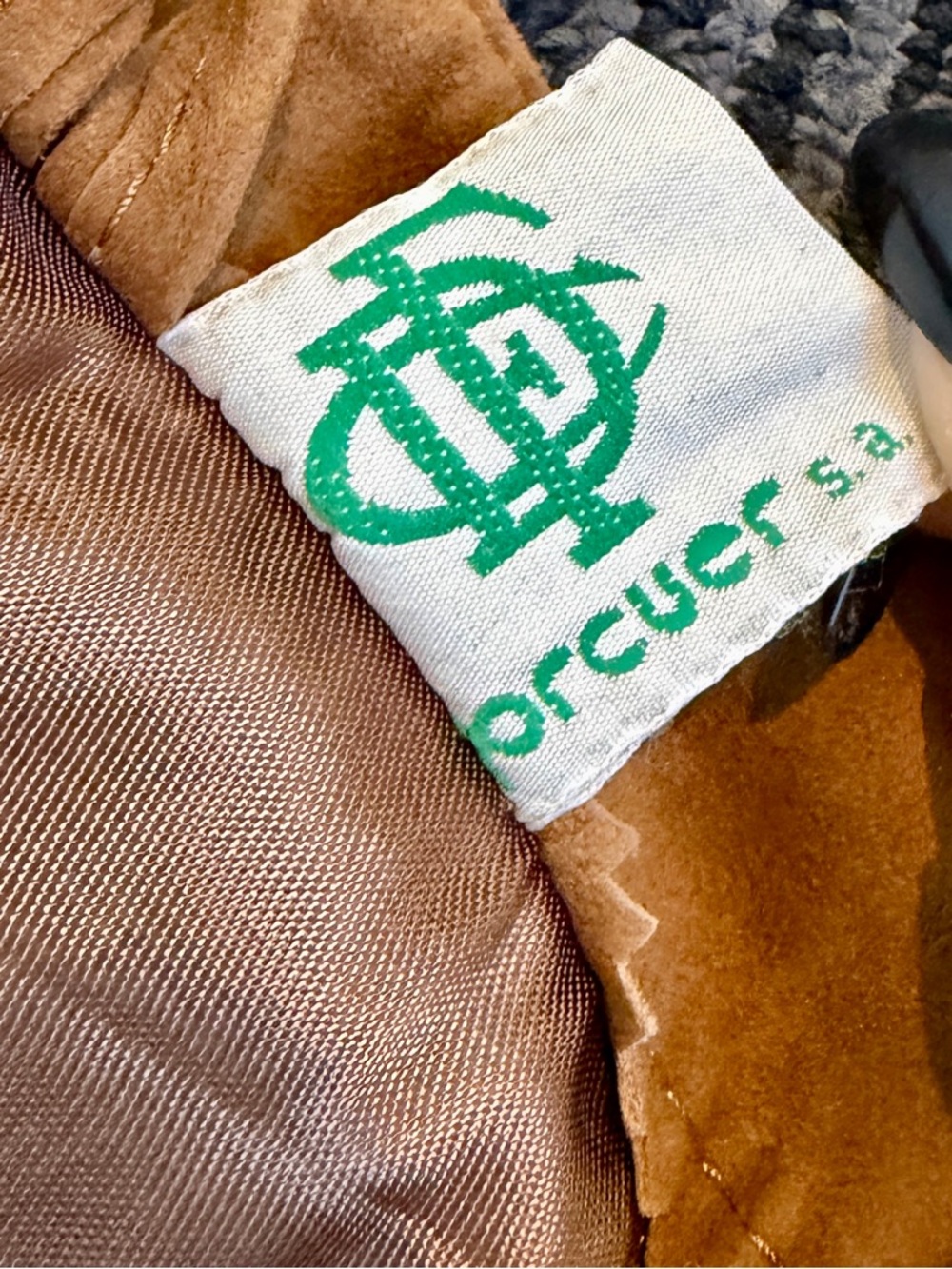 Vintage Brown goat Suede Midi Skirt High Waisted Leather Argentina S - Picture 6 of 9